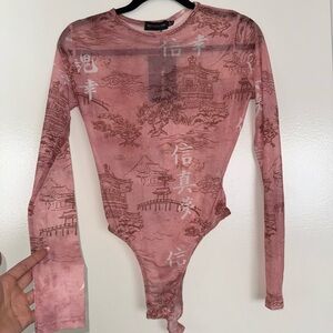 PrettyLittleThing Pink Mesh Top